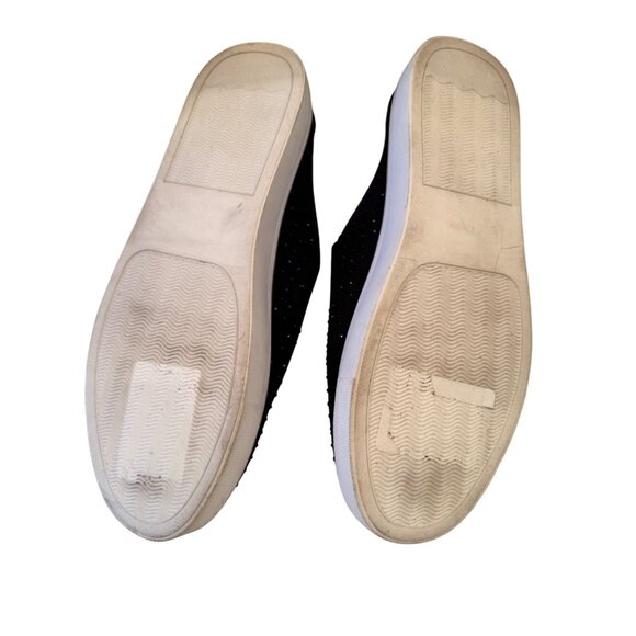 Kenneth Cole Reaction Bonnie Size 7.5 EU 38 Mule Navy Stretch Fabric Embellished - Picture 9 of 13